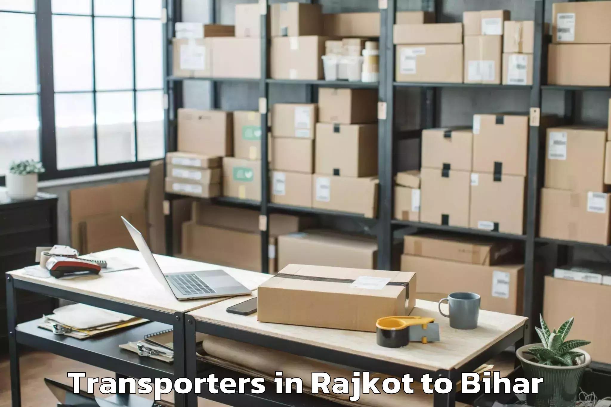 Easy Rajkot to Vasundhra Metro Mall Transporters Booking